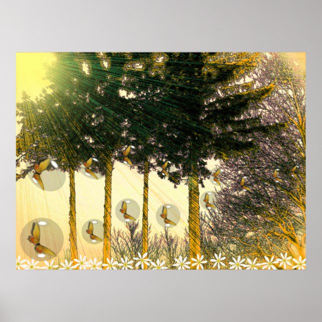 Butterflies i en bubbla poster (Framsidan)