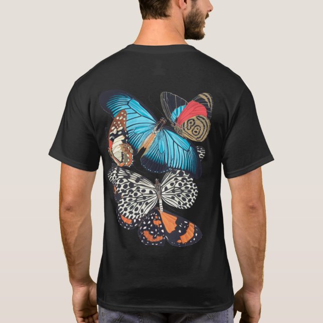 Butterflies i min bakhoodie t shirt (Baksida)