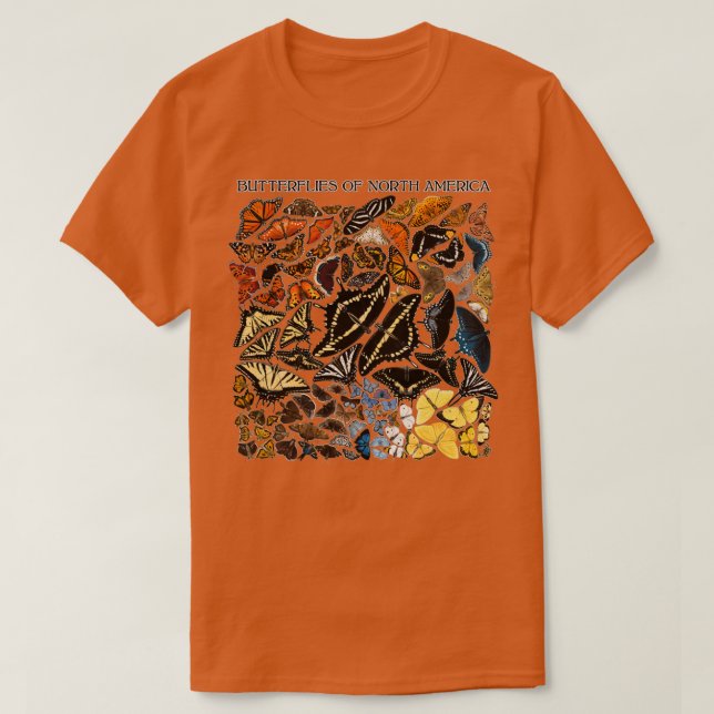 Butterflies i Nordamerika T Shirt (Design framsida)