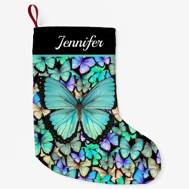 Butterflies i Pastel Liten Julstrumpa (Framsidan)