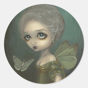 "Butterflies in Gloom"-märke Runt Klistermärke