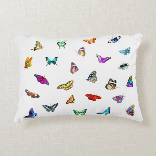 Butterflies Insekt Animals Natur Butterfly Prydnadskudde (Framsidan)