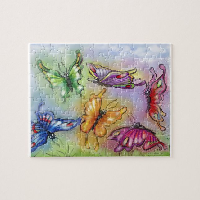 Butterflies Jigszle Puzzle Pussel (Horisontell)