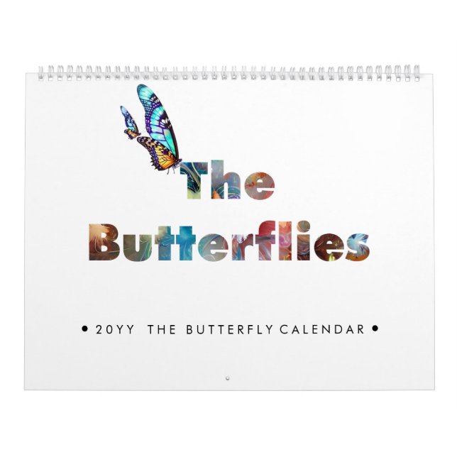 Butterflies-kalendern anpassar året kalender (Omslag)