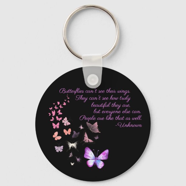 Butterflies Keychain Nyckelring (Framsida)