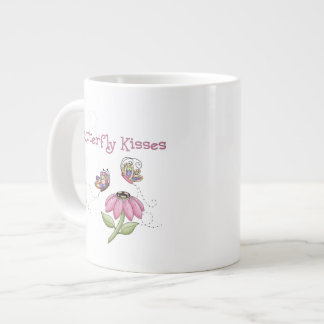 Butterflies Kissing a Flower Jumbo Mugg