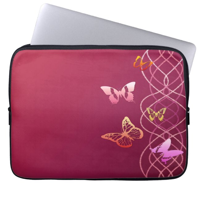 Butterflies Laptop Sleeve (Framsidan)