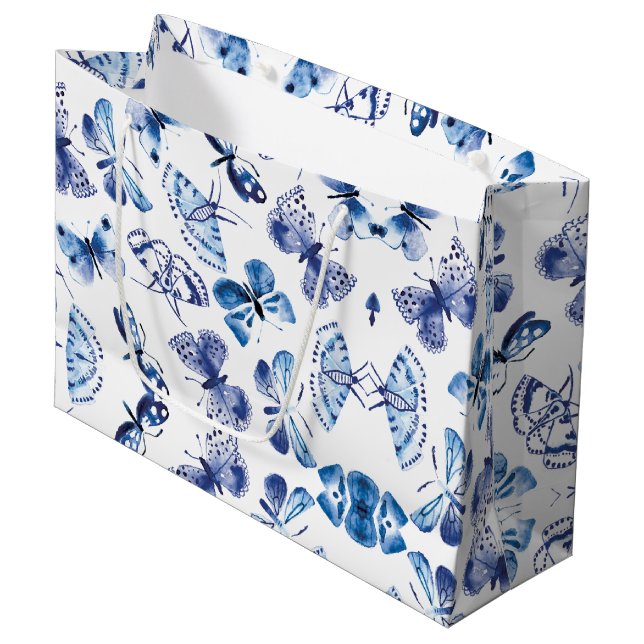 Butterflies Large Gift Bag (Framsidan Vinklad)