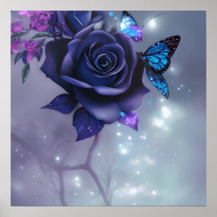 Butterflies & Lila Ro Poster