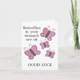 Butterflies Lycka till Card Kort