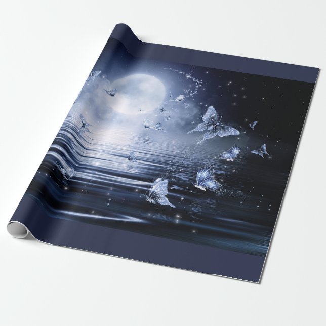 Butterflies Måne Flight Presentpapper (Utrullad)