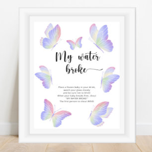 Butterflies - mitt fattiga spel i vatten poster