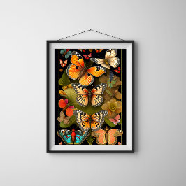 Butterflies | Modern Haeckel-Poster Poster