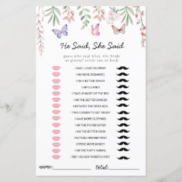 Butterflies Möhippa Game sa att hon sa: