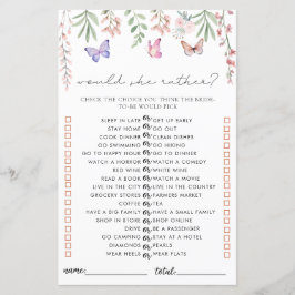 Butterflies Möhippa Game, skulle hon