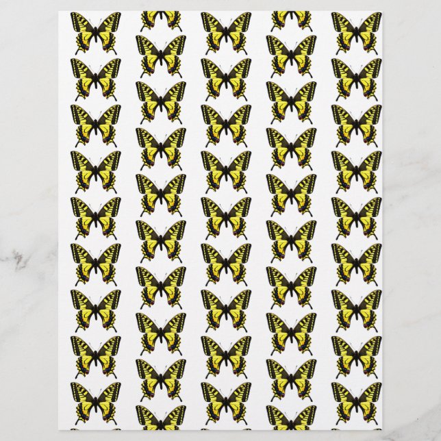Butterflies mönster origami papper (Framsida)