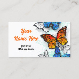 Butterflies Morpho och Monarchs Visitkort