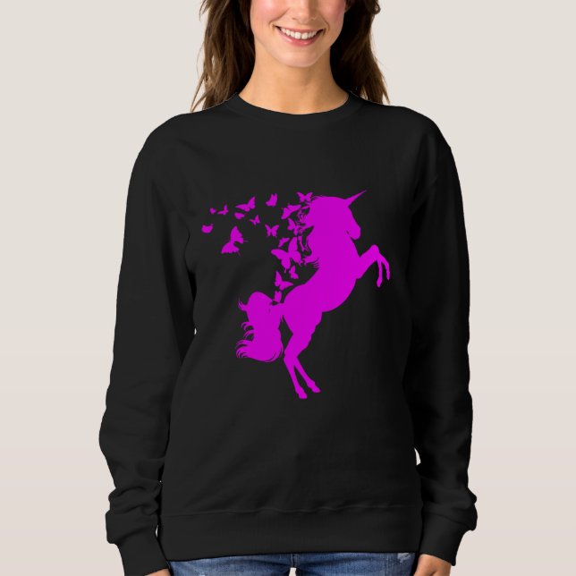 Butterflies N Unicorns Magical Fairies T Shirt (Framsida)
