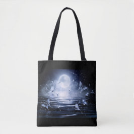 Butterflies Night Flight Tote Bag Tygkasse