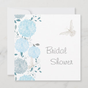 Butterflies och Blue Chrysanthemums Spara datumet