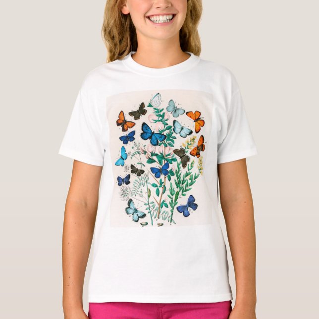 Butterflies och Caterpelare T Shirt (Framsida)