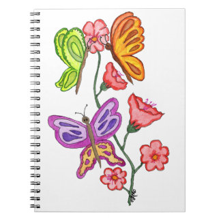 Butterflies och Flowers Anteckningsbok