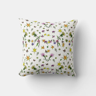 Butterflies och Flowers Dekorativ kudde