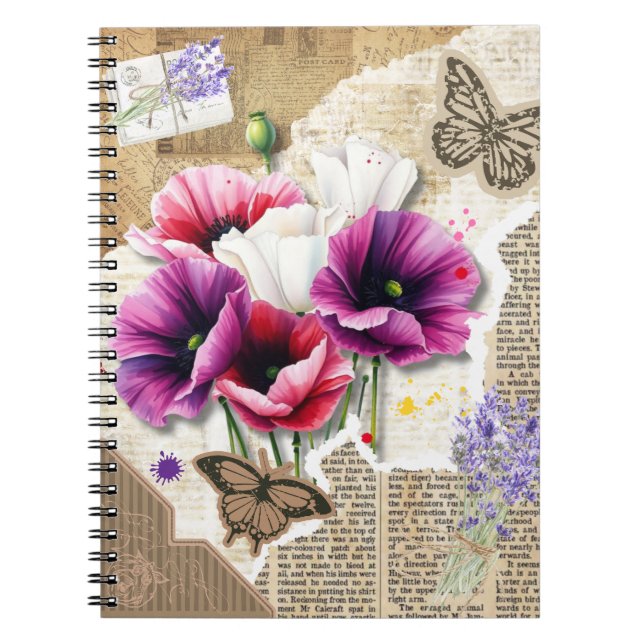 Butterflies och Flowers for Morsa Anteckningsbok (Framsidan)