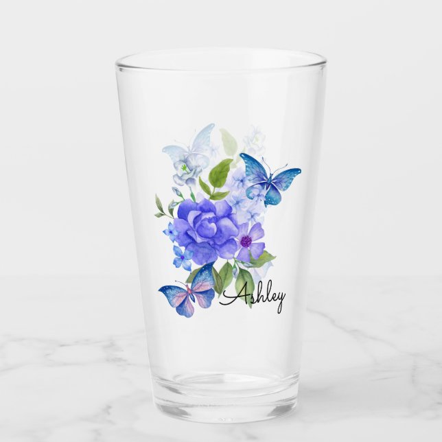 Butterflies och Flowers Glaskopp (Framsida)