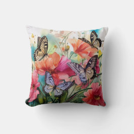 Butterflies och Flowers Kudde