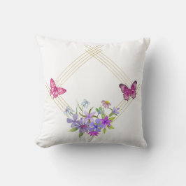 Butterflies och Flowers Kudde