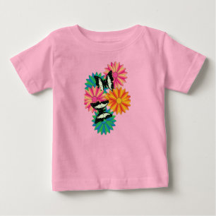 Butterflies och Flowers T Shirt