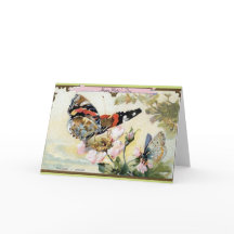 Butterflies och Flowers Vintage Mors dag