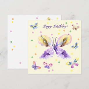 Butterflies och konetti-dans. Skapa din konst! Kort