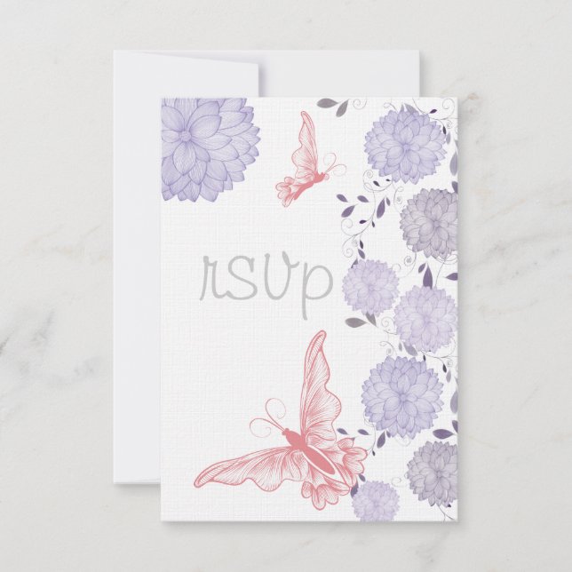 Butterflies och Lavender Chrysanthemum OSA (Framsida)