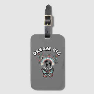 Butterflies och Mushroom Dream Big Positive Inspo Bagagebricka