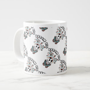 Butterflies och Mushroom Dream Big Positive Inspo Jumbo Mugg