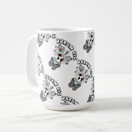 Butterflies och Mushroom Dream Big Positive Inspo Kaffemugg