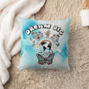 Butterflies och Mushroom Dream Big Positive Inspo Kudde