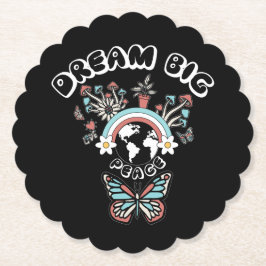 Butterflies och Mushroom Dream Big Positive Inspo Underlägg Papper