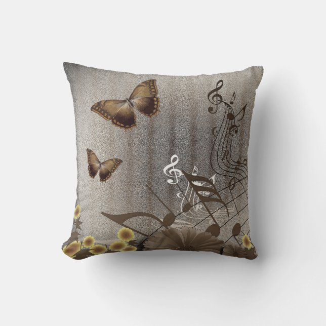 Butterflies och Musik noter Kudde (Framsida)