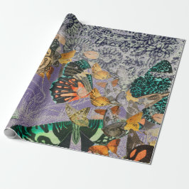 BUTTERFLIES OCH Papper Wälling SNÖRE KANTILLY Presentpapper