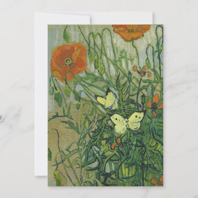 Butterflies och Poppies | Vincent van Gogh (Framsida)