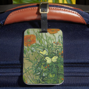 Butterflies och Poppies Vincent van Gogh Bagagebricka