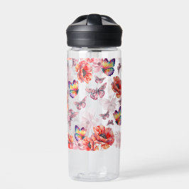 Butterflies och Poppy Flowers