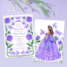 Butterflies och Ro Lilac Princess Quinceanera