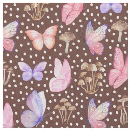Butterflies och svampar på Brown Tyg