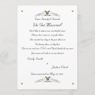 Butterflies och Swirls elopement 2 Meddelande