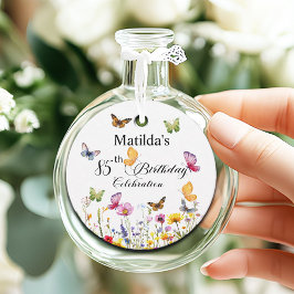 Butterflies och Wildblommor Elegant 85:e födelseda Gåvor Etiketter