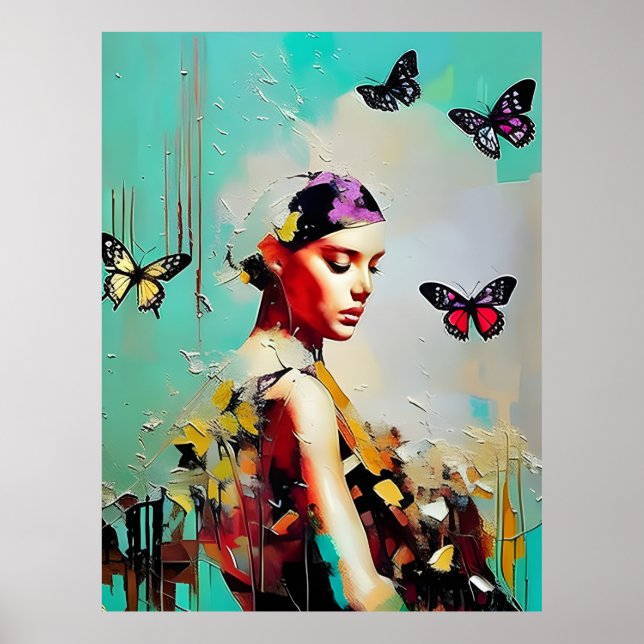 Butterflies och Woman Poster (Framsidan)